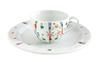 Maruzen Iwata Shoten Kutani Ware Cup & Saucer "Flower Blizzard" Was-526