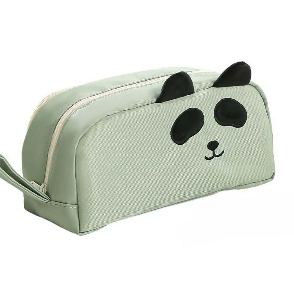 Desktop Organizer Cartoon Pencil Box Large Capacity Zipper Pencil Pouch Panda Pen Holder Office