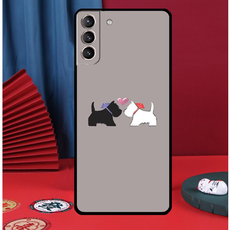 Westie Scottie Scottish Terrier Phone Case For Samsung Galaxy S25 S24 Ultra S9 S10 S20 S21 S22 S23 Plus S24 FE Back Cover