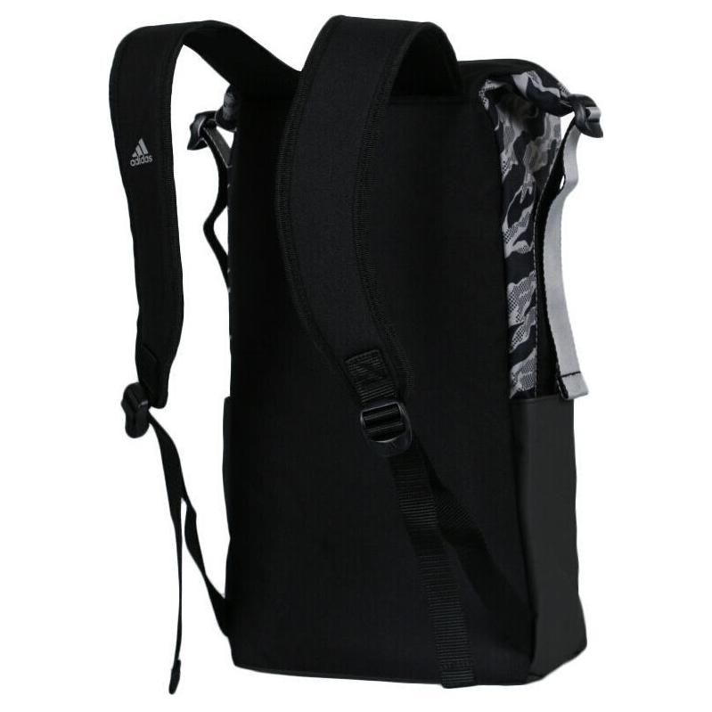 Adidas Large Capacity Logo Zipper Backpack Unisex Backpacks Black DM2791