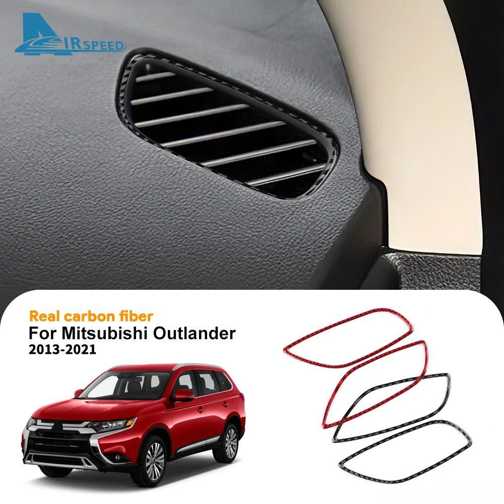 Настоящая мягкая наклейка из углеродного волокна для Mitsubishi Outlander 2013 2014 2015 2016 2017 2018 2019 2020 2021, воздуховод приборной панели автомобиля