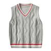 Children's V-neck Knitted Vest Boys and Girls Sleeveless Sweater Top