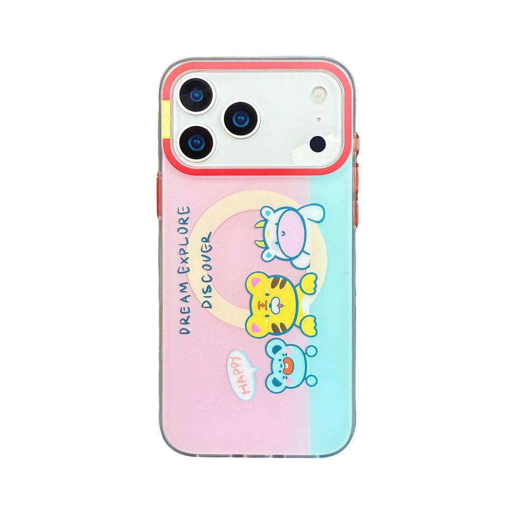 Для iPhone 17 Air 17 13 14 15 16 Pro Max Чехол Magsafe Цветной Противоударный Защитный Чехол для Телефона с Мультяшными Животными