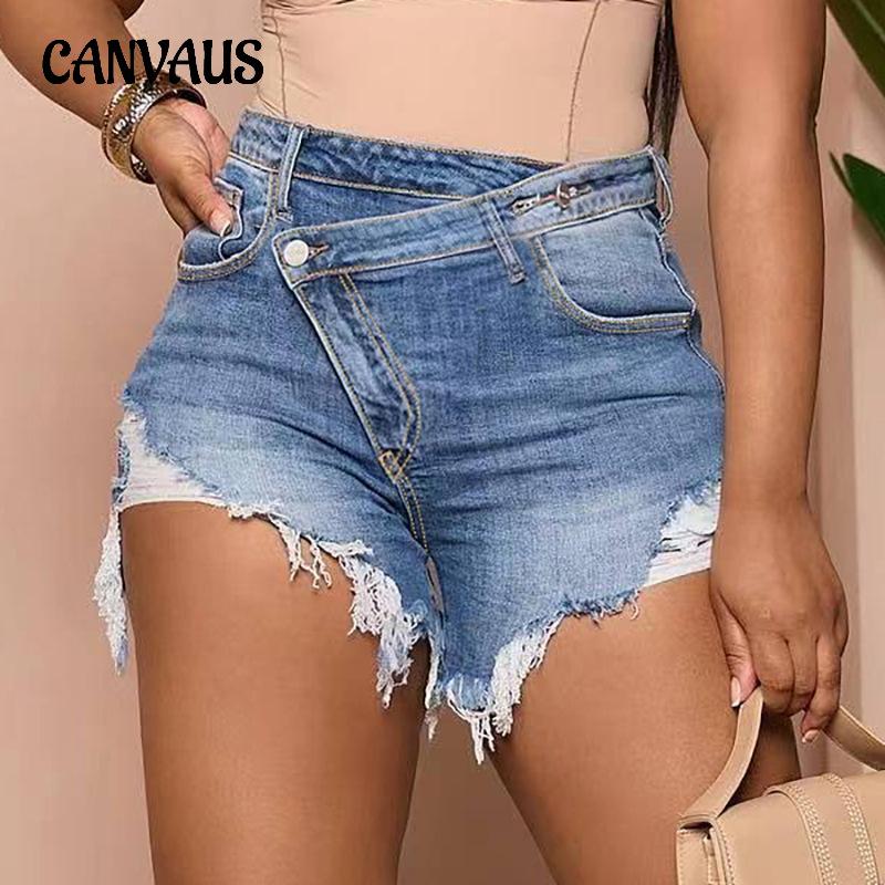 Летние женские джинсовые шорты, модные сексуальные шорты с необработанными краями, тонкие и узкие