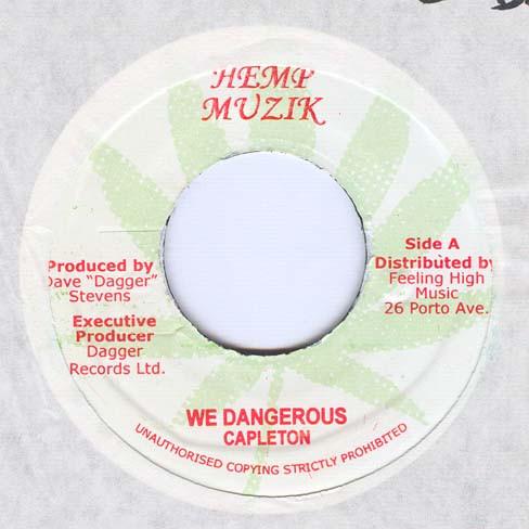 7-дюймовая пластинка CAPLETON We Dangerous NONE Конопля Muzik Ямайка Регги Ска Даб Б/У