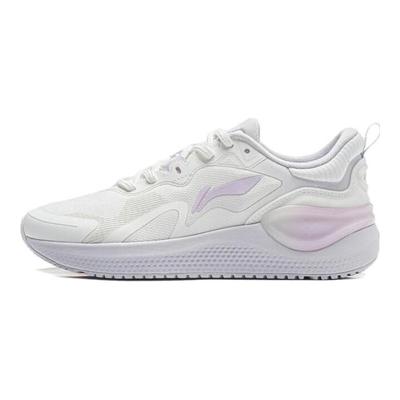 Li Ning Амортизирующие Дышащие Устойчивые к истиранию Низкие Беговые Кроссовки Женские Mist White ARST072-6