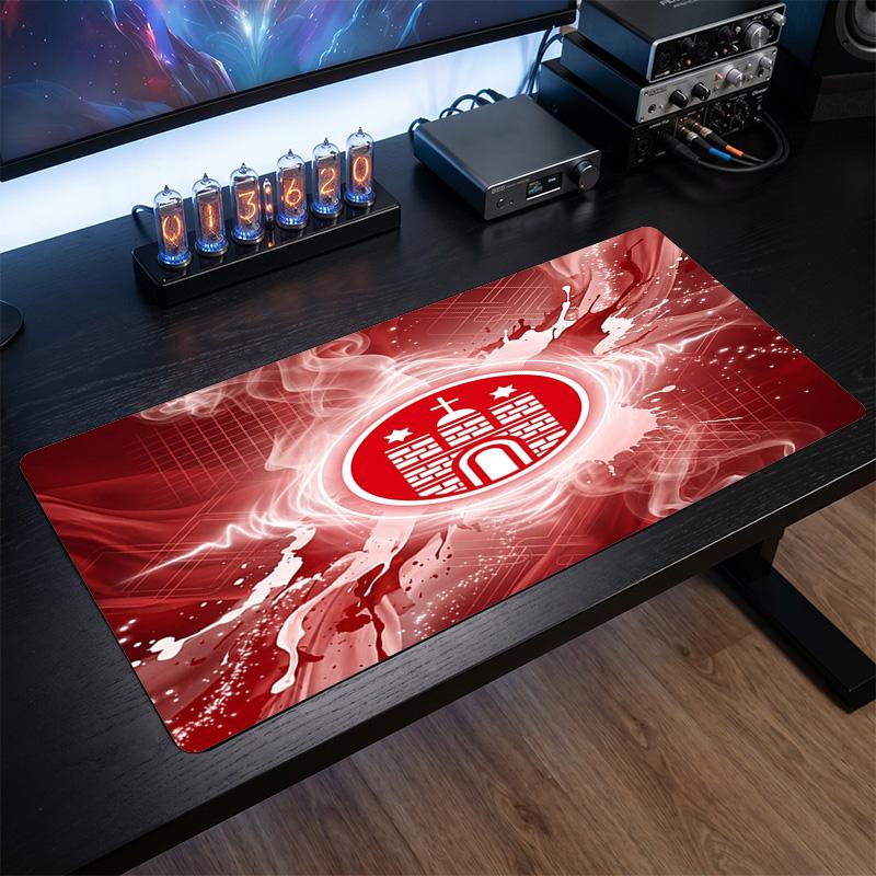 ФК Ст.. Большой коврик для мыши Pauli Football Print, противоскользящий расширенный игровой коврик для стола для офиса, дома