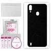 apgo Protective Skin Sticker for the Back Compatible with Blackview A60, Wrap Film, Foil, Vinyl - Pattern Matte Black