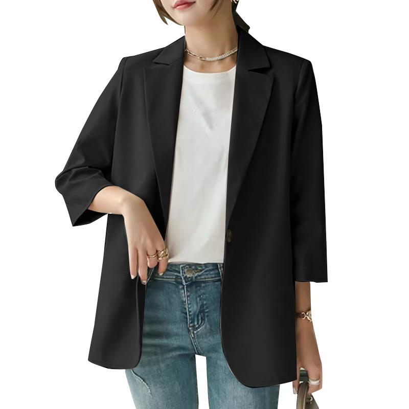 ZANZEA Женский повседневный кардиган с отложным воротником и рукавом 3/4