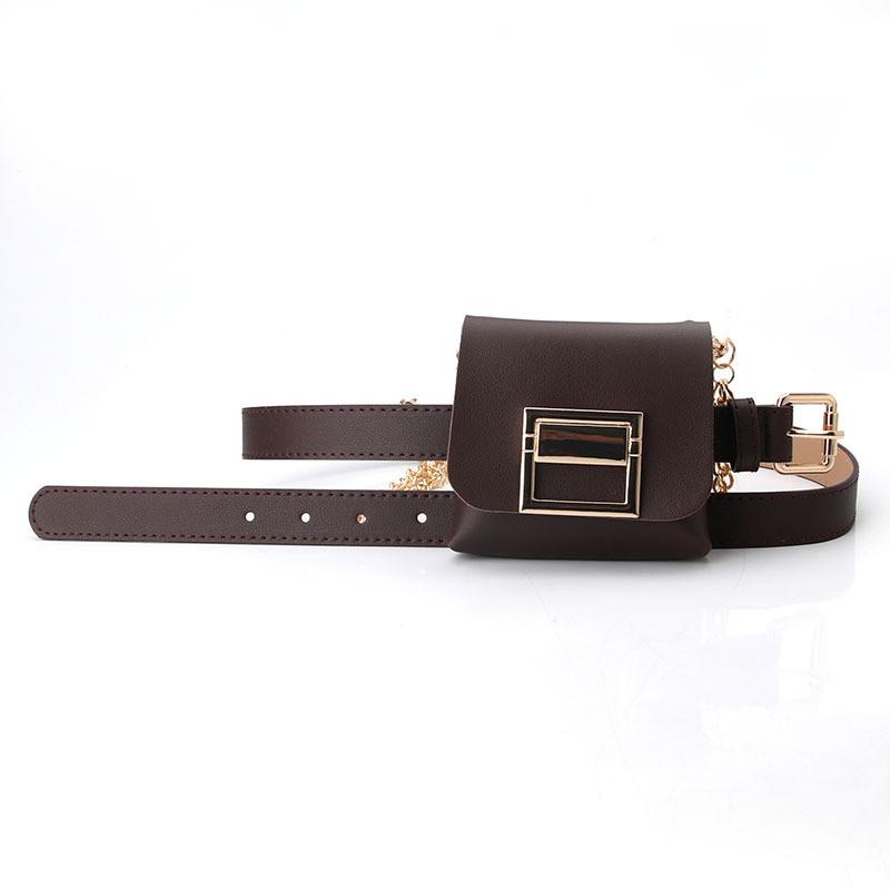 Fashion Womens Belt Chain Small Crossbody Bag With Detachable Strap For Casual And Formal Wear