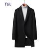 Мужское осенне-зимнее пальто-оверсайз из смесовой шерсти с воротником