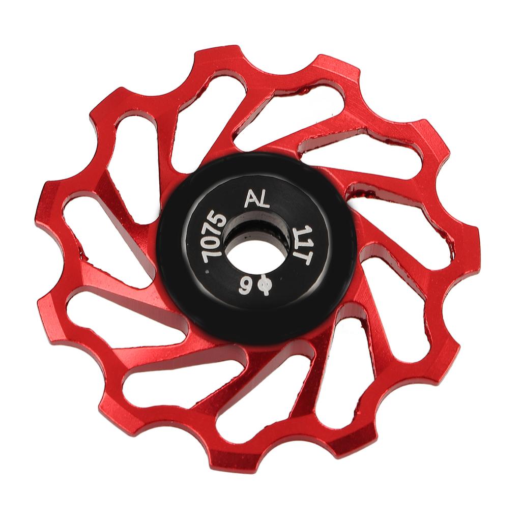 Колесо заднего переключателя горного велосипеда 11T Металлический керамический направляющий ролик заднего колеса Велосипедный аксессуарКрасный
