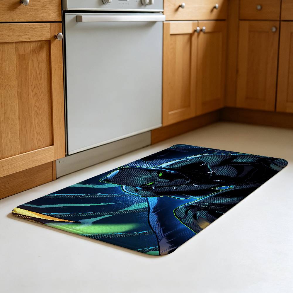 CUTE--B-BlackS-P-Panther Floor Mat Durable Carpet Rug For Footpad Mats Style Soft Bedroom Floor House Laundry Room Mat Anti-skid