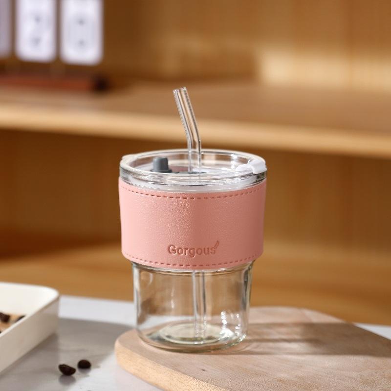 Bamboo Joint Glass Cup Heat-resistant Coffee Straw Cup Souvenir Gift Water Cup
