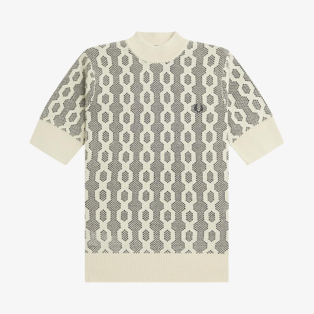 Fred Perry [womens] Open Knit Short Sleeve Merino Wool Knit  691  Afpf2417116 691