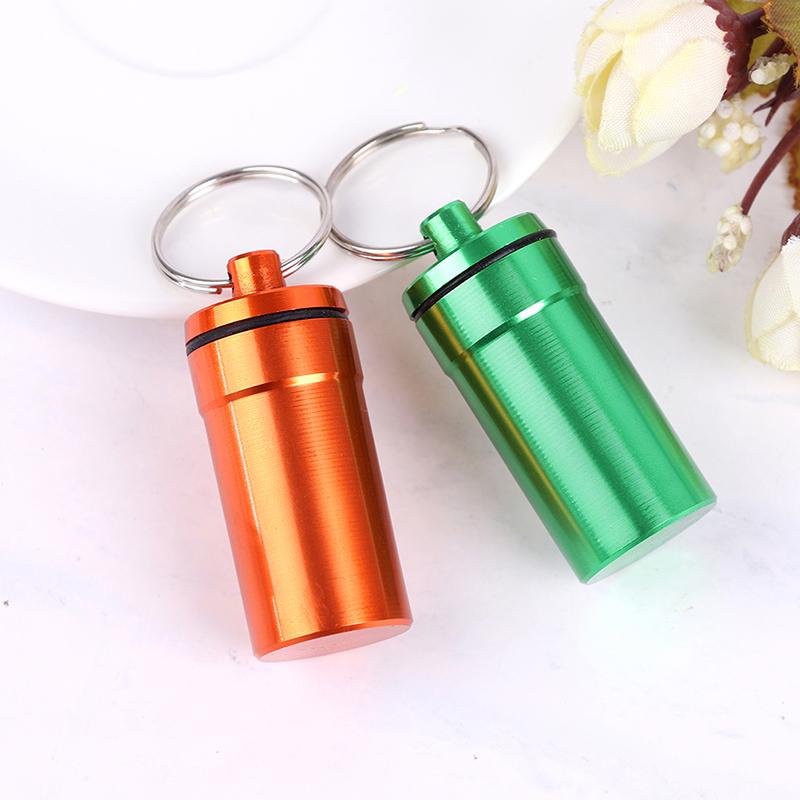 Водонепроницаемый алюминиевый контейнер для таблеток, бутылка, тайник, держатель для лекарств, брелок, аптечка