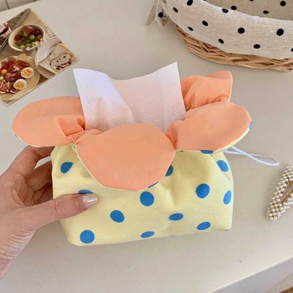 Multipurpose Drawstring Tissue Box Lightweight Portable Tissue Pouch Tissue Storage Bag Office