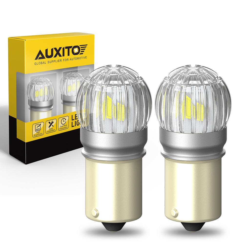 AUXITO 2x 1156 Светодиодная лампа BA15S P21W 7506 LED Canbus 12V 6000K Белый Желтый Супер яркий Дневные ходовые огни Задний ход Автомобильный сигнал Потолочные светильники 6