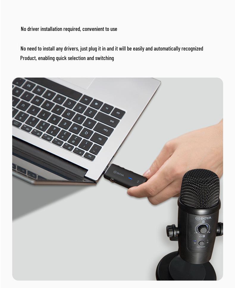 BOYA PM500 USB Настольный конденсаторный микрофон для ноутбука и прямых трансляций