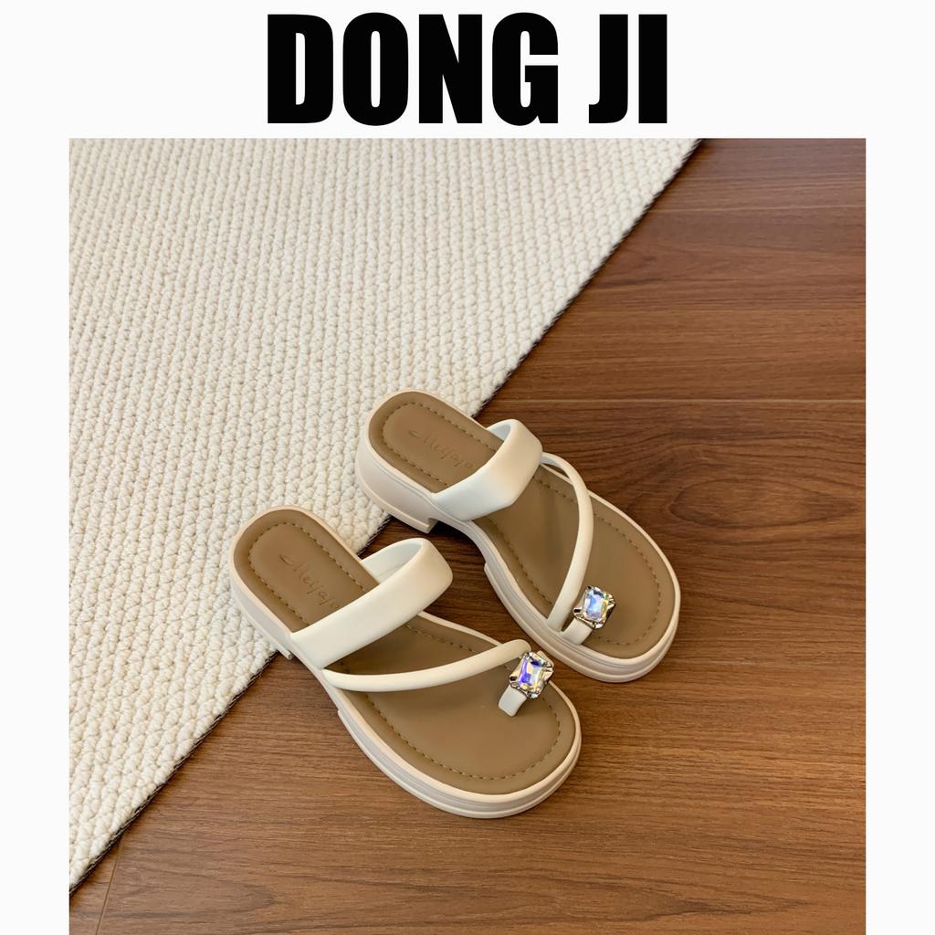 Комплект женских тапочек с острым носком, летняя одежда 2025 г., новые французские толстые шлепанцы, пляжные сандалии, шлепанцы для отдыха на море