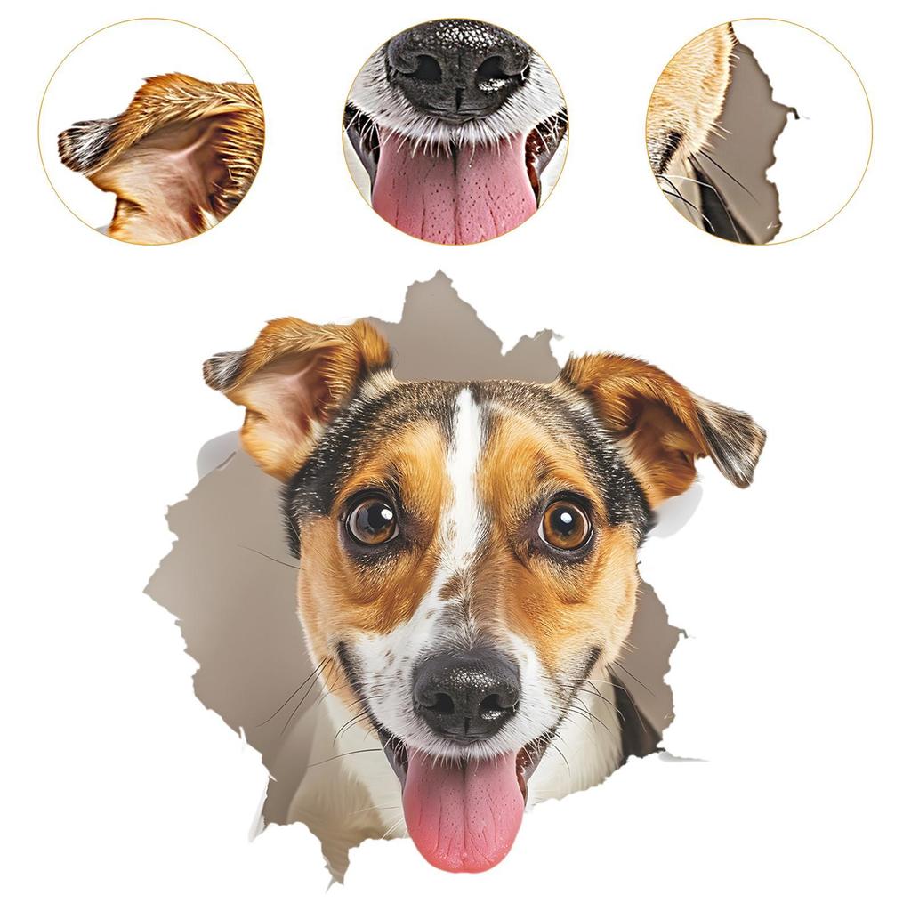 Toilet Lid Sticker Wall Decal Dog Puppy Removable Decorative Bathroom Seat Decor for