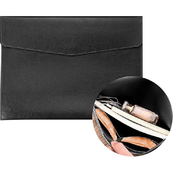 VANRA Органайзер для папок-файлов Папки-файлы из ПУ-кожи Держатель для документов Проектные карманы с магнитной кнопкой и внутренним карманом для формата A4 Letter