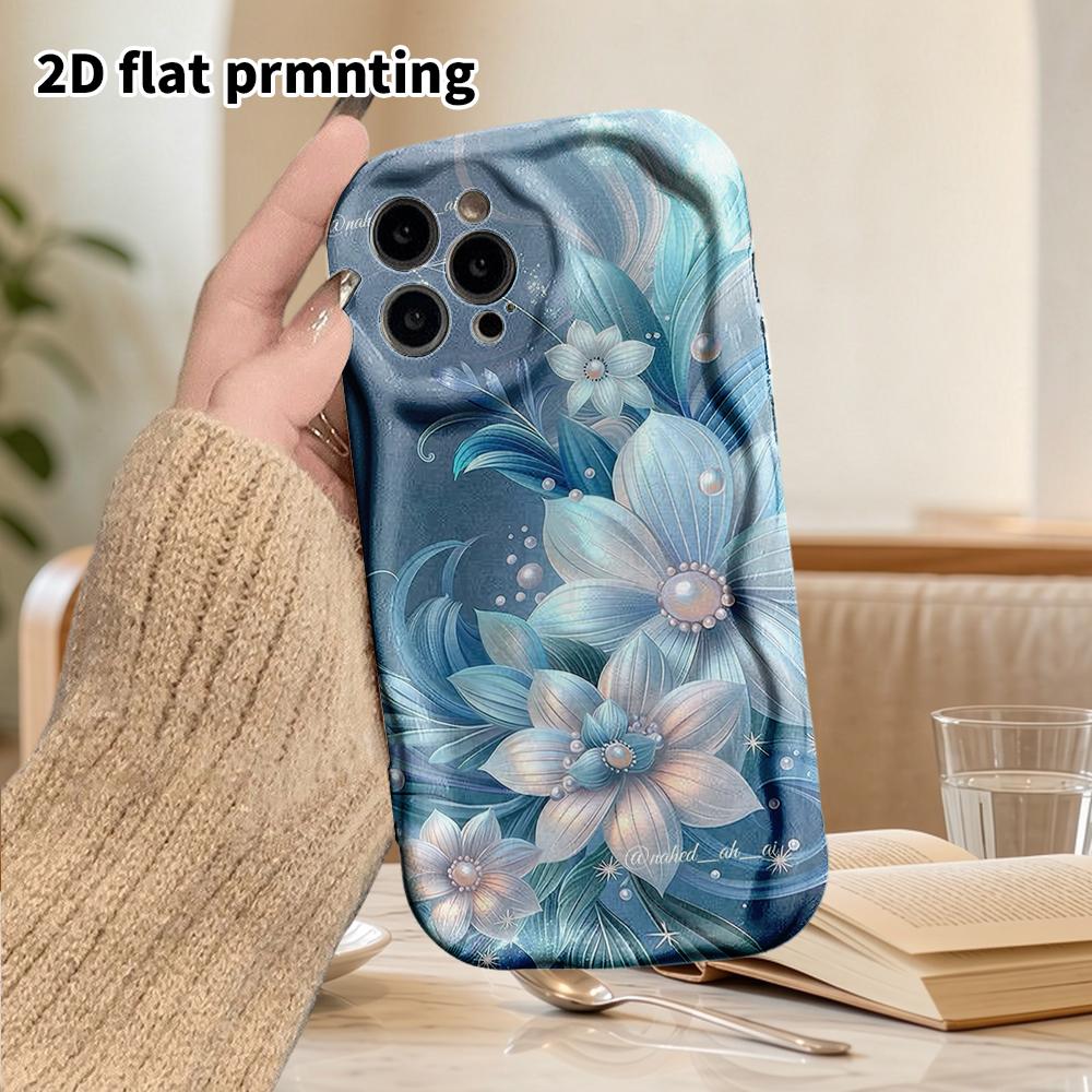 Phone Case: 2D flat design cases suitable for iPhone 18, 17, 16, 15, 14, 13 Pro, couple style, blue tone background, Christmas and Halloween gifts