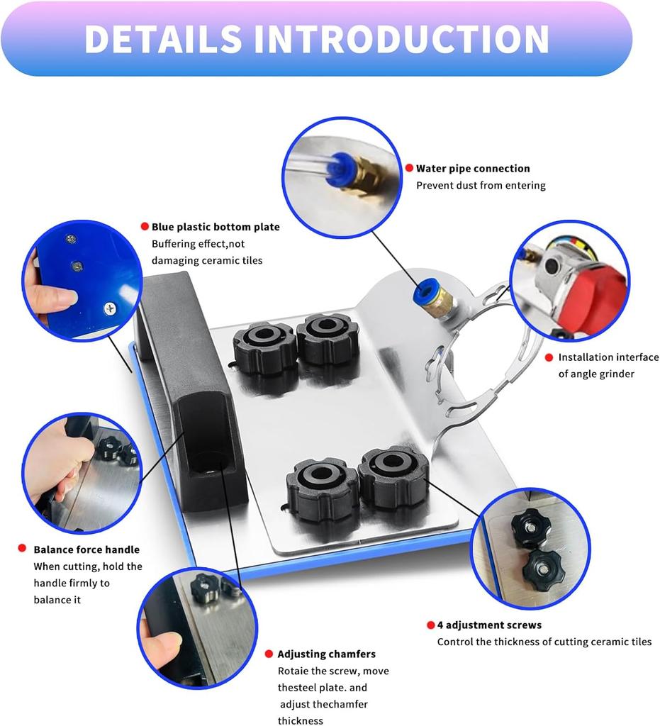Подставка для угловой шлифовальной машины для резки плитки под углом 45°, специальный кронштейн для резки. Фиксированный держатель для угловой шлифовки. Фаска для плитки на угловой шлифовальной машине