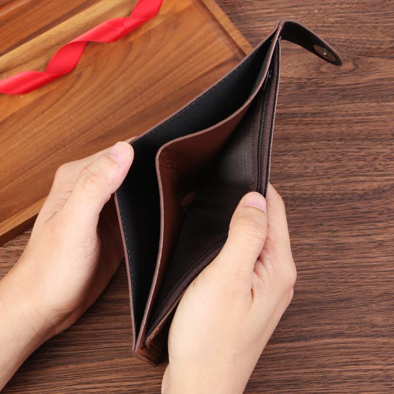 Мужской горизонтальный кошелек на молнии с магнитной застежкой - держатель молодежных карт