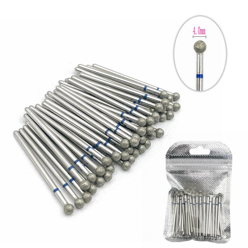 50 шт./упак. алмазные шлифовальные боры для ногтей, сверла для стоматологической алмазной полировки, полировщик для ногтей, фрезы, сверла