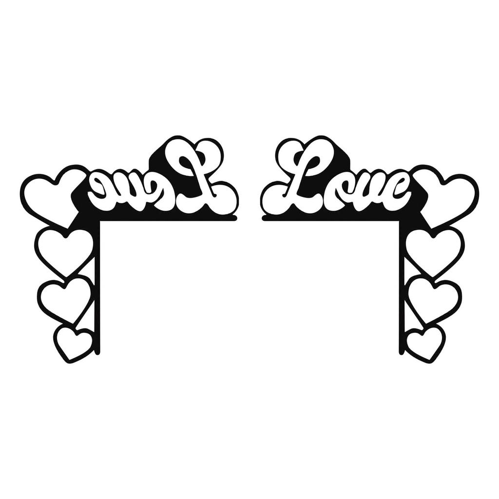 Valentine's Day Door Corner Decoration Wooden Crafts Door Top Corner Door Frame Decoration Gift