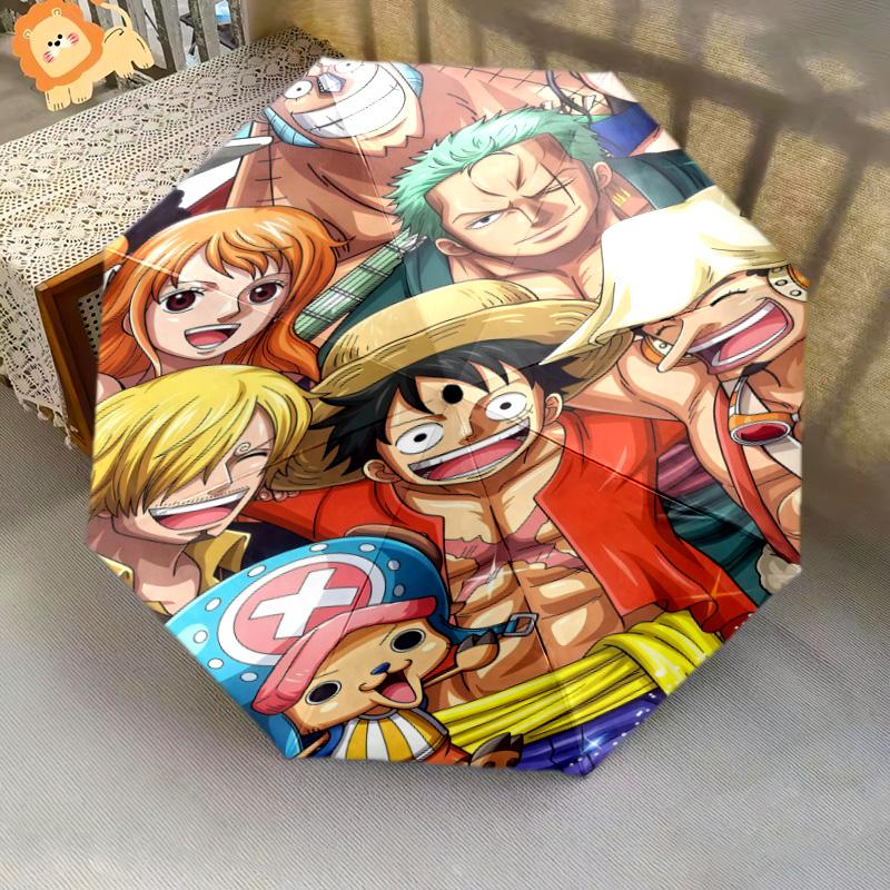 1 шт. Автоматический складной зонт - С рисунком из аниме One Piece, портативный, складная конструкция, 8 спиц, рождественские и новогодние подарки