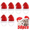 Deluxe Plush Christmas Pet Santa Hat for Dogs Cats Holiday Festive Party Costume Photo Props Decorations