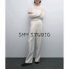 MD Spring/Summer New Arrival Women's Clothing Casual Old Money Style Elegant Linen Blend Loose-Fitting Wide-Leg Trousers 5030830