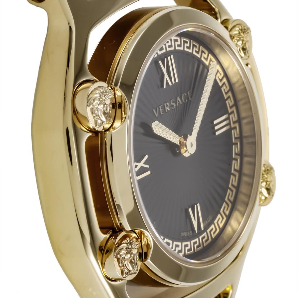 Часы Medusa Frame Medusa Черный циферблат Нержавеющая сталь Сапфировое стекло Кварц 36 мм Швейцарские часы VEVF00520 Золото [Versace] Женские [Товар]