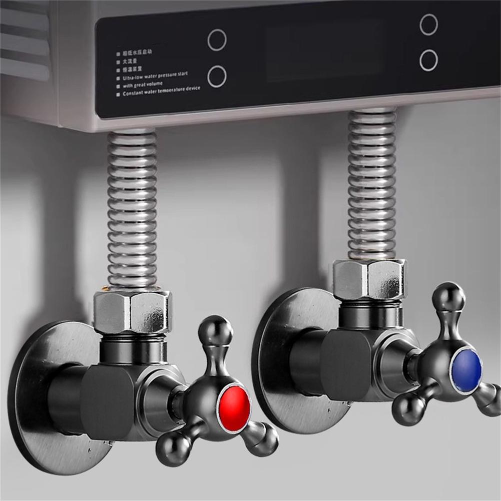 Латунный кран горячей и холодной воды, угловой кран для унитаза, трехходовой кран для раковины в ванной комнате, водонагревателя, запорный кран, аксессуары для ванной комнаты