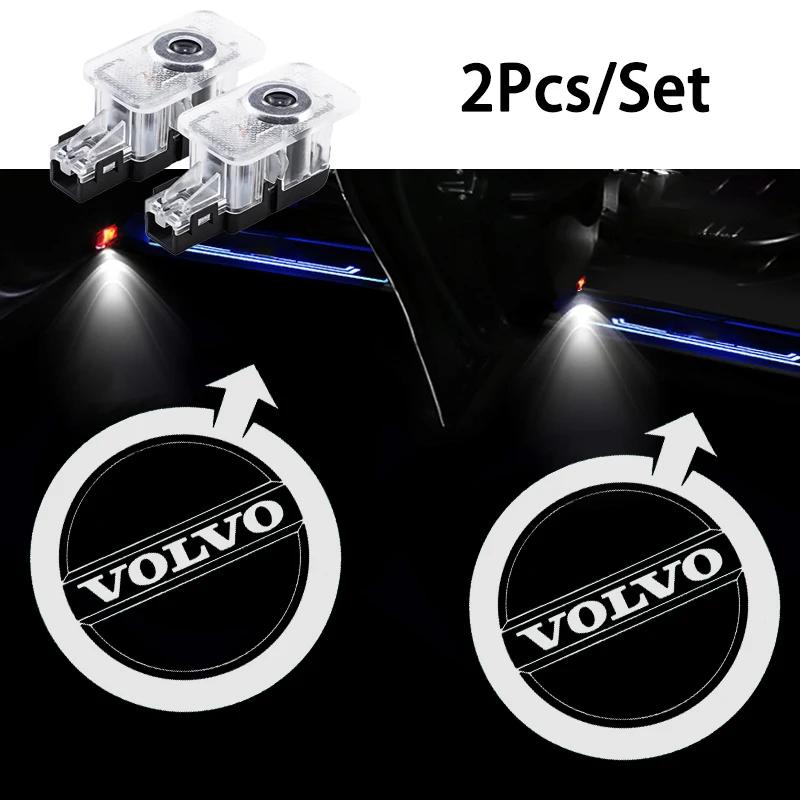 Car Door Wireless Welcome Light LED HD Projector Lamp Decoration Atmosphere Lights For Volvo Rdesign Polestar AWD V50 S60 XC60