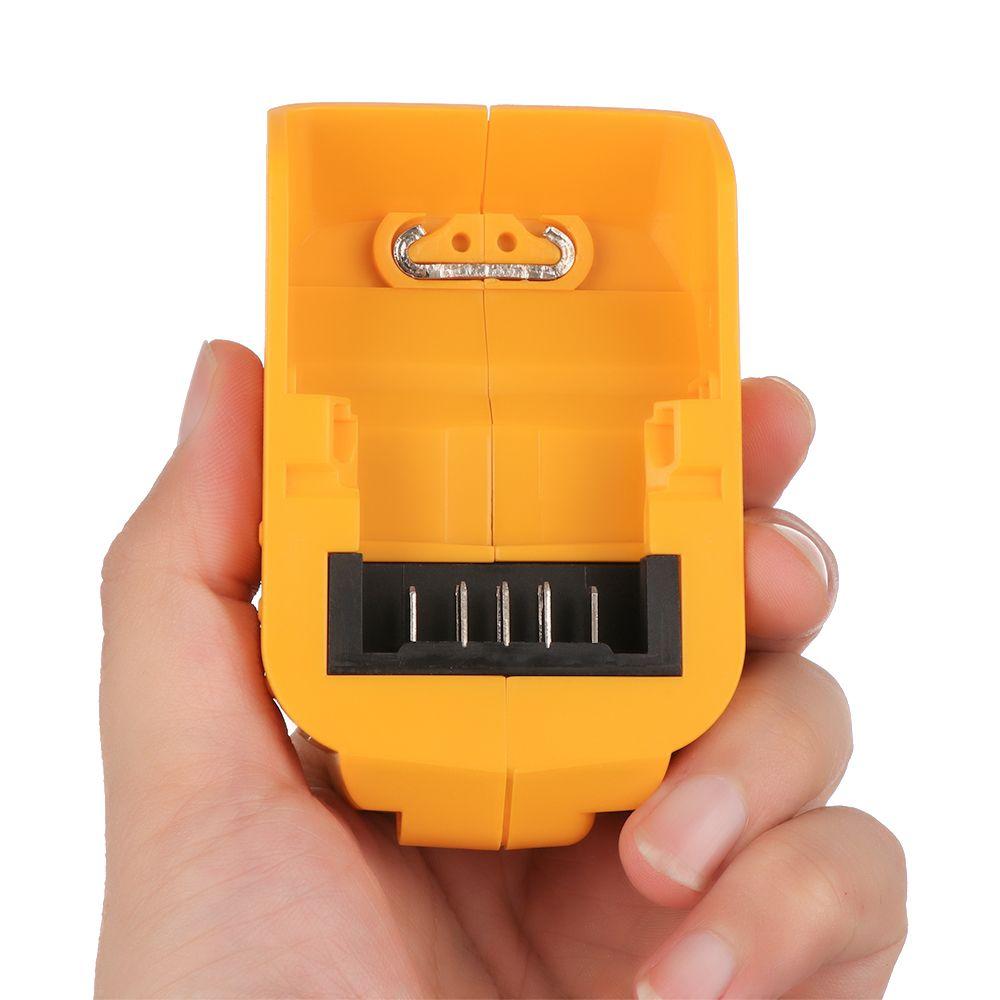 Адаптер для литий-ионного аккумулятора 12 В/20 В с двойным выходом и индикатором, USB-зарядное устройство для телефона, конвертер Power Bank