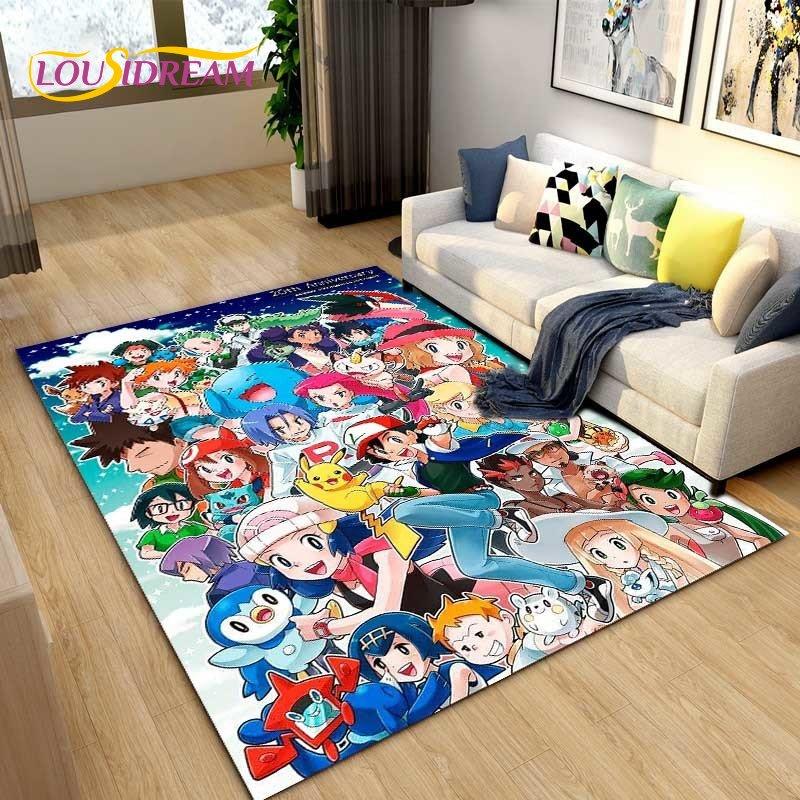 Japanese Anime Cartoon Cute Area Rug,Carpet Rug for Living Room Children's Bedroom Sofa Decoration,Kids Play Non-Slip Floor Mat