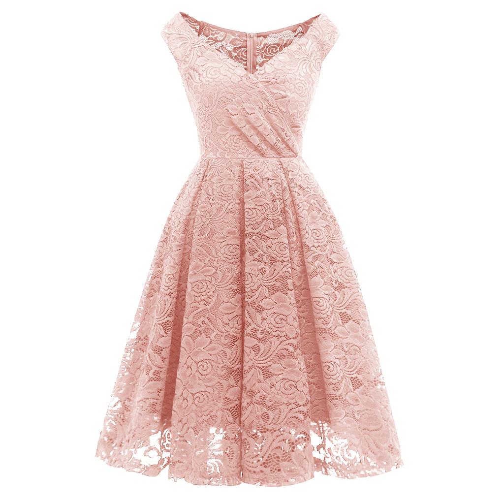 Женское винтажное кружевное платье подружки невесты с цветочным принтом Бардо с открытыми плечами миди в стиле свинг Вечерняя вечеринка Коктейльно-свадебные наряды Формальные платья для особых случаев 2022