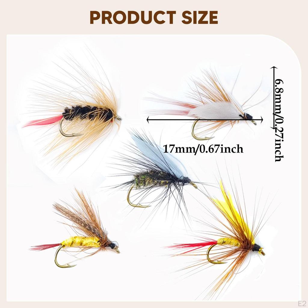 10Pcs Fly Fishing Kit with Storage Box Freshwater Realistic Tackle Barbed Hooks