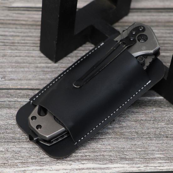 Ножны для поясного ножа из искусственной кожи, карманные складные ножи, кобура для горизонтального ножа, чехол для мультитула для мужчин, походов, рыбалки, кемпинга