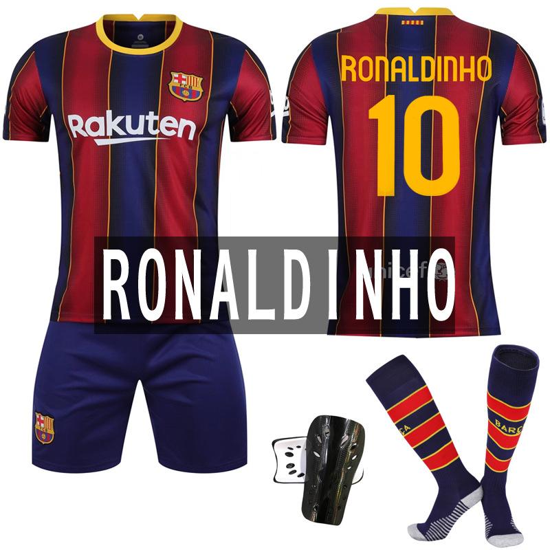 Футболка Барселоны - домашняя и выездная номер Месси игровая футболка, детский спортивный футбольный костюм футболка мужская