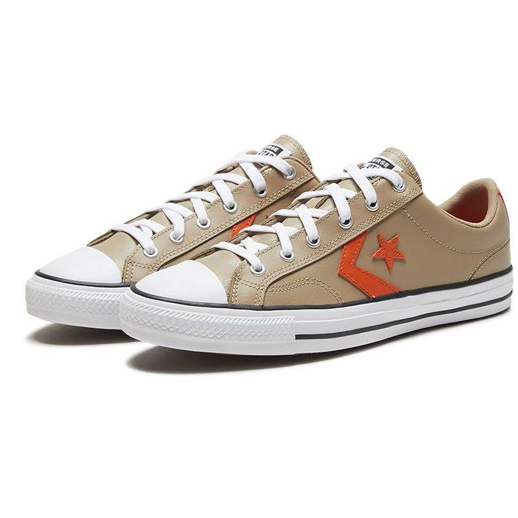 Converse Star Player 76 Кожаные кроссовки с круглым носком на шнуровке и низким верхом Унисекс кроссовки Хаки 166183C