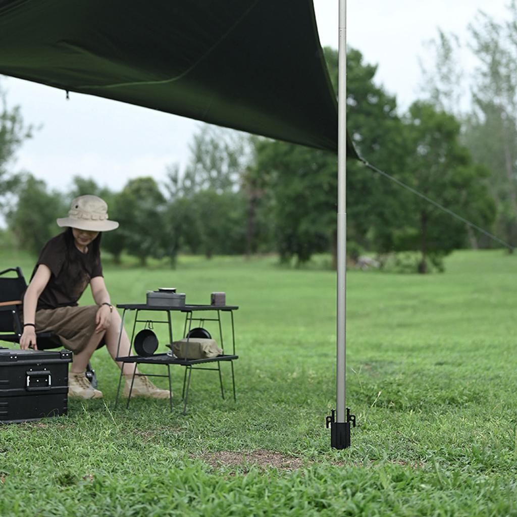 Camping Canopy Pole Holder Aluminum Alloy Copper with Adjustable Nut Tent Pole Bracket for Outdoor