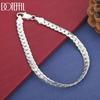 925 Sterling Silver 6mm Side Chain 18/19/20cm Bracelet Wedding Jewelry