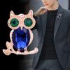 New Fashion Rhinestone Owl Brooch High Quality Animal Lapel Pins For Women Men Suit Coat Badge Corsage Jewelry Accessories