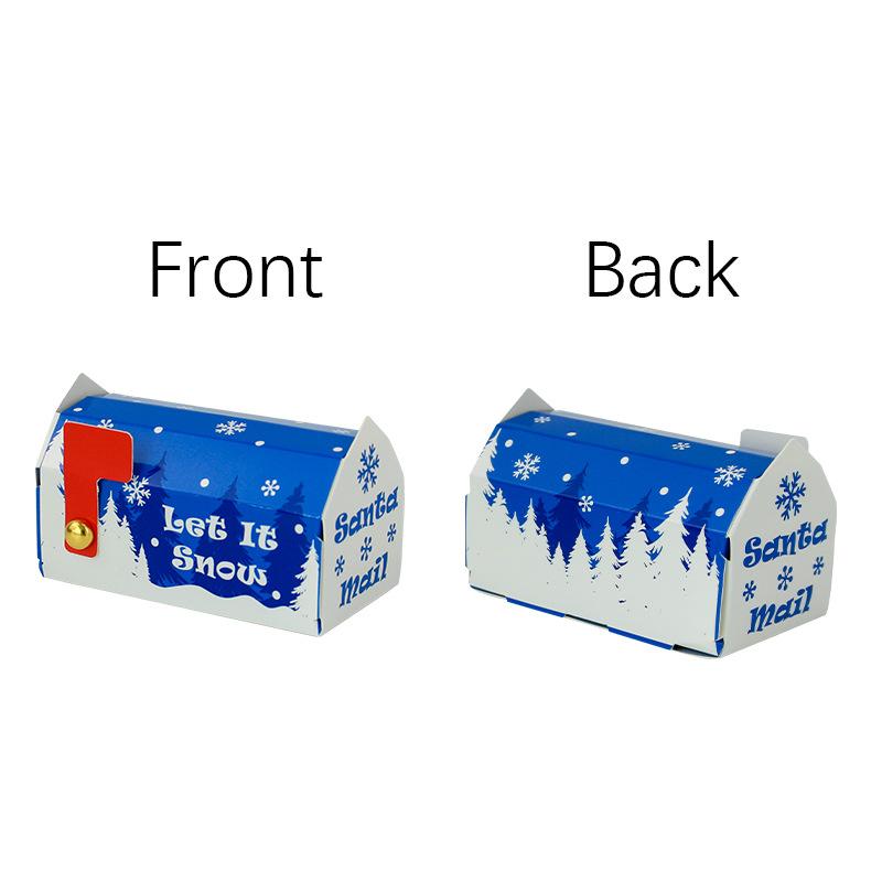 50 шт. рождественский почтовый ящик в форме подарочной коробки для конфет, детская рождественская упаковка для печенья, сумка для домашнего декора Navidad Noel, Новый год