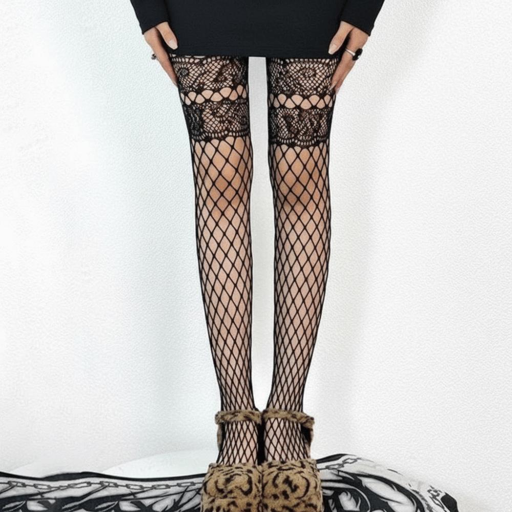 Thin Mesh Fishnet Stockings Nylon Material Mesh Tights Cool Pantyhose Women Wear
