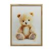Pluszowy Uroczy Miś Pluszowy Uroczy Miś, 70X100 Cm, Rama Drewniana Jasny Dąb, Papier Matowy 230 Gsm